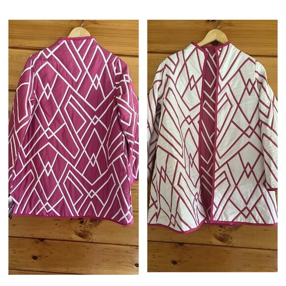 Winding River Jackets & Blazers - NWT Winding River Reversible Jacket Pink & White Size S